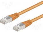 Кабел SF/UTP5-CCA-015OR  Patch cord; SF/UTP; 5e; многожичен; CCA; PVC; оранжев; 1,5m
